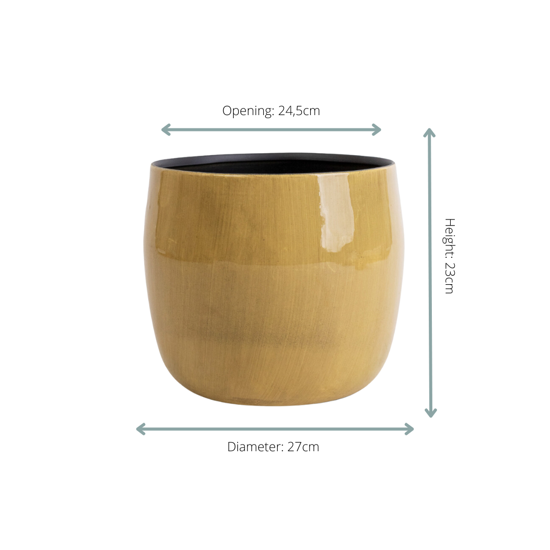 Everspring Blumentopf Babet Camel in verschiedenen Größen, keramischer Topf für Pflanzen, beigefarben, stilvoll und robust.