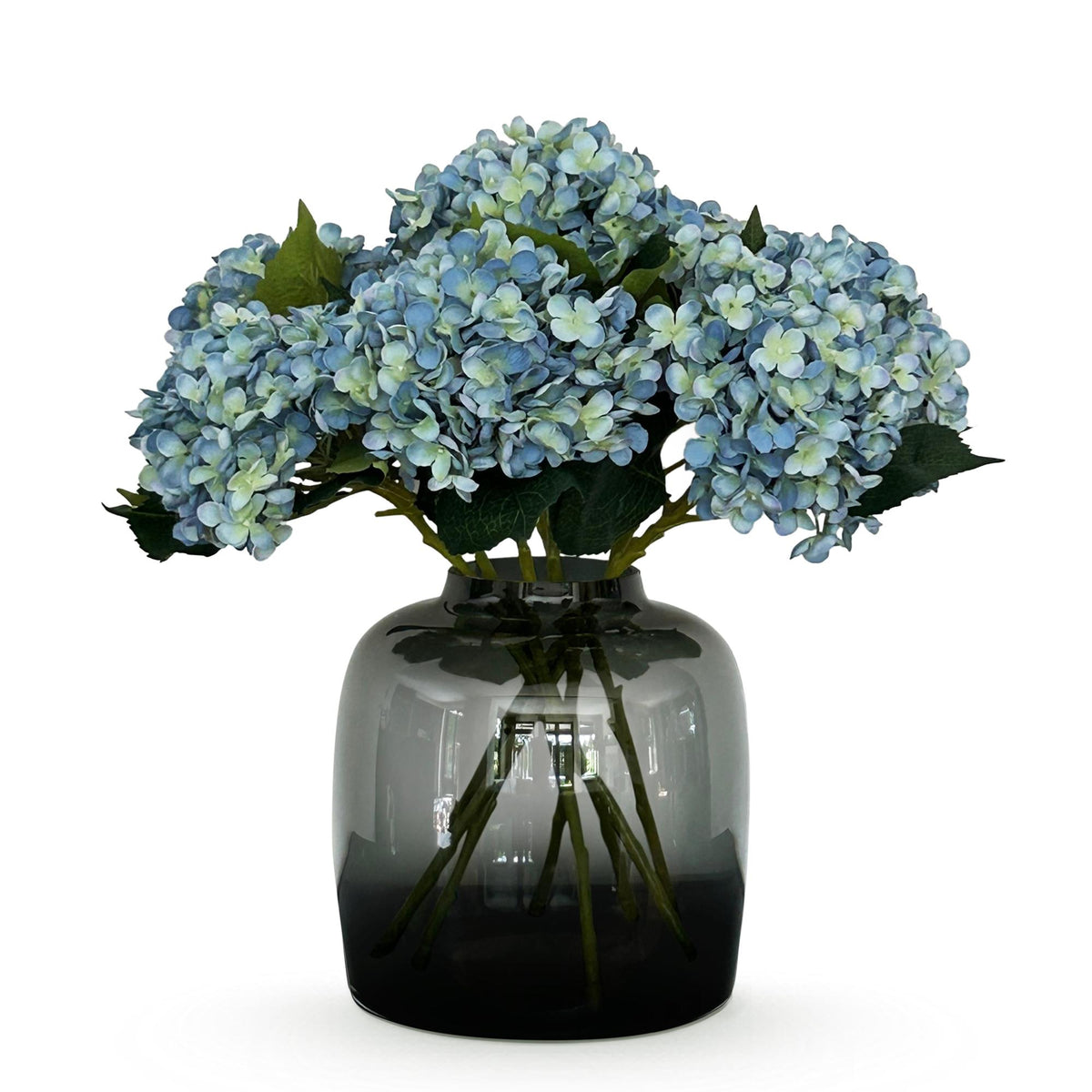 Künstliche Hortensienblüten in Blau, Everspring, 52 cm hoch, 8 Stück, realistische Blumen für Dekorationen