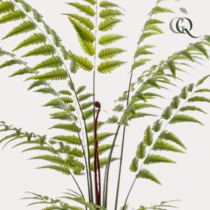 Kunstpflanze Lederfarn Rumohra Adiantiformis, 180 cm, Everspring, detailreiche grüne Kunststoffpflanze als Dekoration