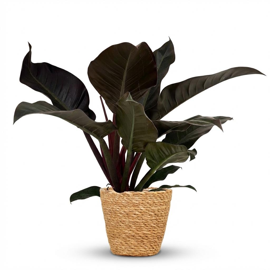 Philodendron Imperial Red kaufen | Zimmerpflanze – Topf Ø 19 cm, Höhe 60 cm - Wurzelwerk Design