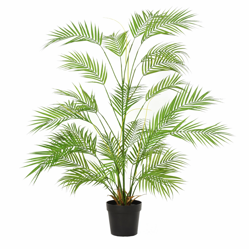 Everspring Kunstpflanze Areca Palme, 122 cm oder 190 cm, detailreiche, grüne Pflanzenattrappe für Innendekoration