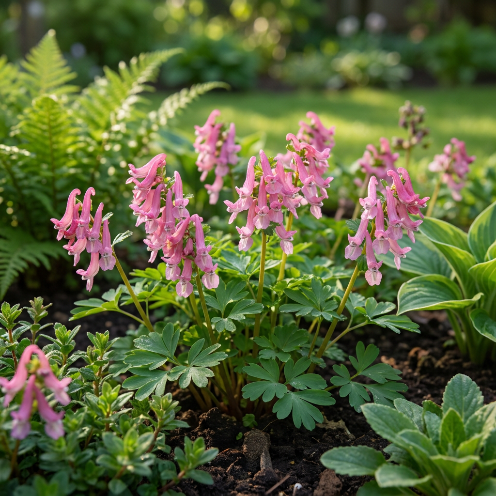 Lerchensporn Beth Evans – Corydalis solida online kaufen | 40 bis 160 Knollen, rosa &amp; schattenverträglich – Wurzelwerk Design