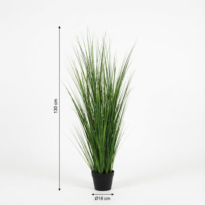 Kunstpflanze Onion Gras von Everspring, 130 cm hohe, künstliche Pflanze mit dünnen, grünen Blättern, realistisch wirkend.