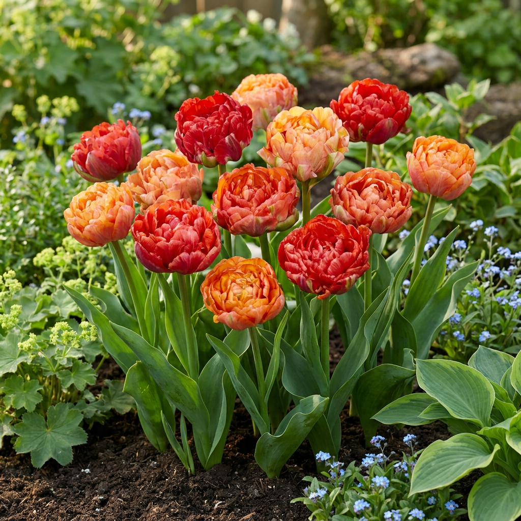 Gefüllte Tulpe Gudoshnik Double – Tulipa online kaufen | 24 bis 96 Blumenzwiebeln, gefüllt &amp; geflammt – Wurzelwerk Design