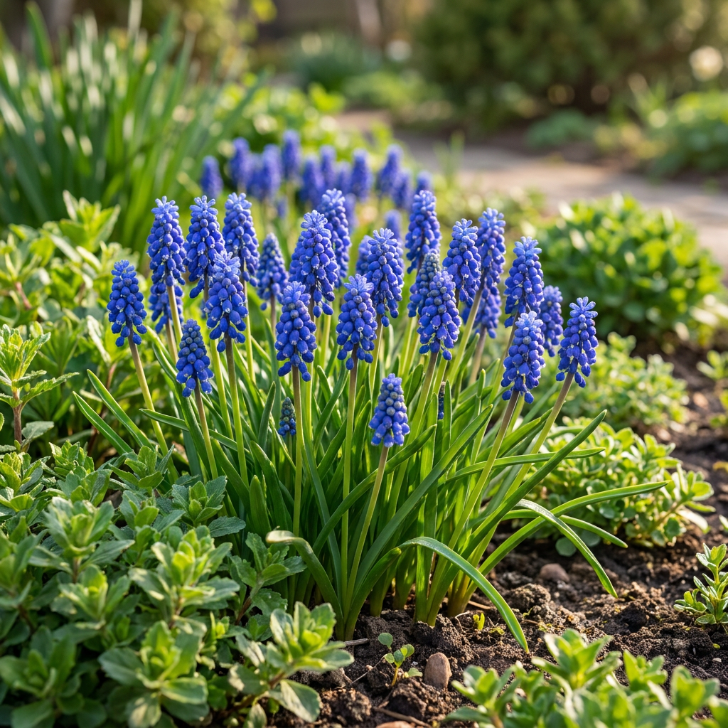 Armenische Traubenhyazinthe – Muscari armeniacum online kaufen | 100 bis 800 Blumenzwiebeln, Blau &amp; Verwildernd – Wurzelwerk Design