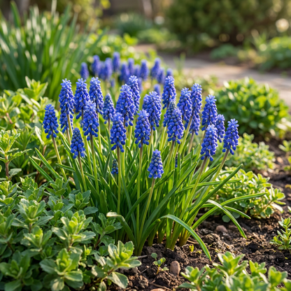 Armenische Traubenhyazinthe – Muscari armeniacum online kaufen | 100 bis 800 Blumenzwiebeln, Blau &amp; Verwildernd – Wurzelwerk Design