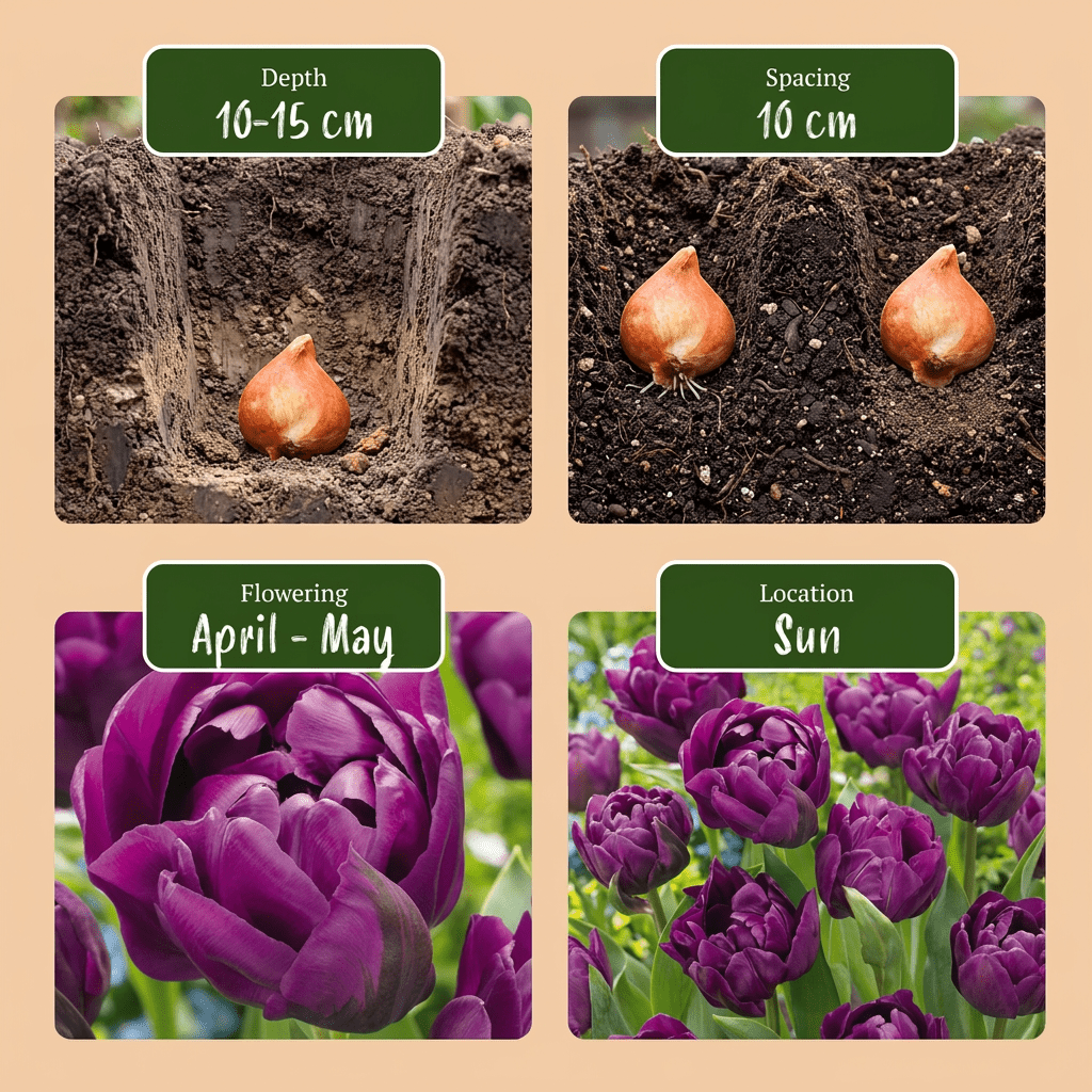 Gefüllte Tulpe Lila – Tulipa Double Lilac online kaufen | 24 bis 96 Blumenzwiebeln, gefüllt &amp; päonienartig – Wurzelwerk Design - Wurzelwerk Design