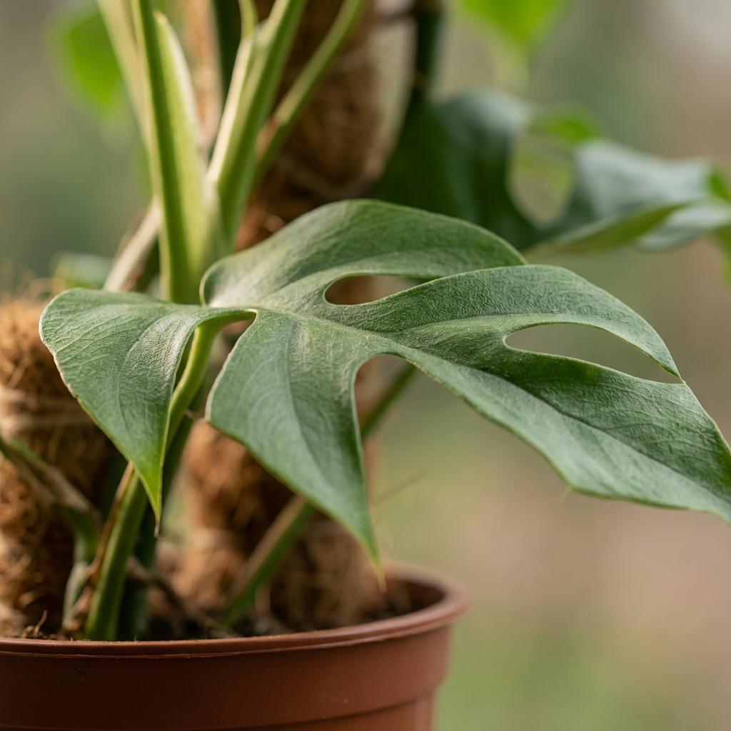 Monstera Minima Moosstab kaufen | Mini-Fensterblatt – Topf Ø 19 cm, Höhe 90 cm - Wurzelwerk Design