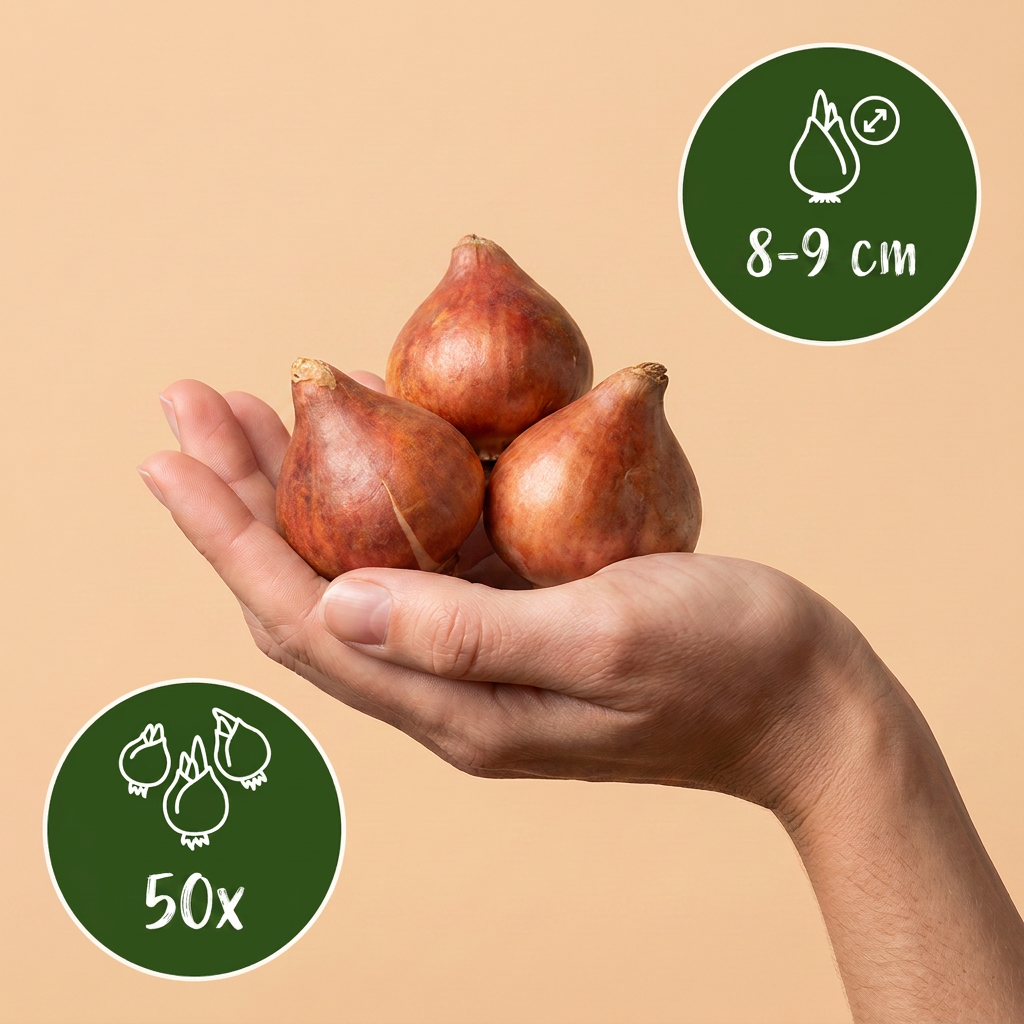 Wildtulpe Praestans Mischung – Tulipa praestans online kaufen | 50 bis 200 Blumenzwiebeln, mehrblütig &amp; verwildernd – Wurzelwerk Design