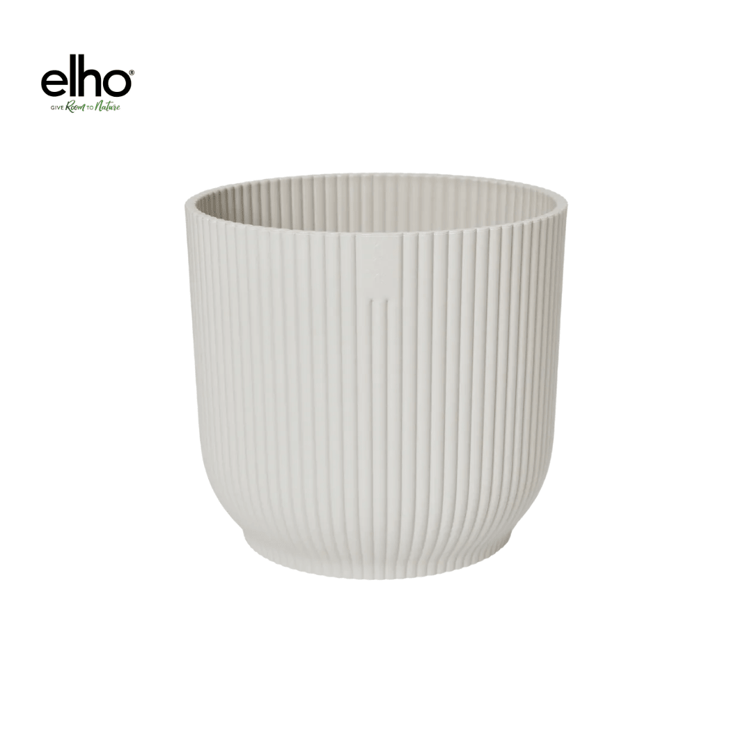 Topf elho Vibes Fold Round weiß - D22 x H20 - Wurzelwerk Design