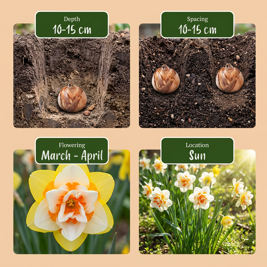Gefüllte Narzissen Mischung – Narcissus online kaufen | 20 bis 240 Blumenzwiebeln, dicht gefüllt – Wurzelwerk Design