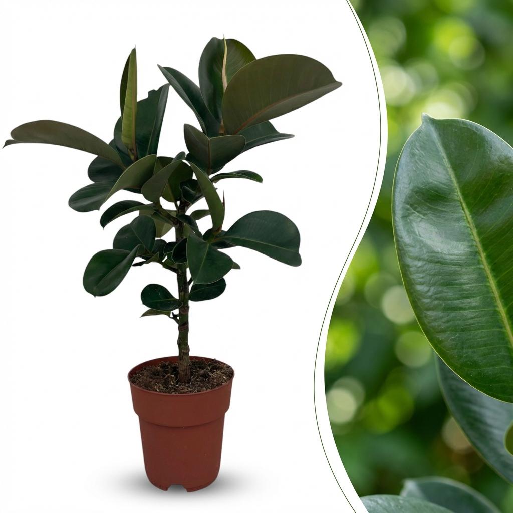 Gummibaum kaufen | Ficus Elastica Cloe – Topf Ø 19 cm, Höhe 65 cm - Wurzelwerk Design