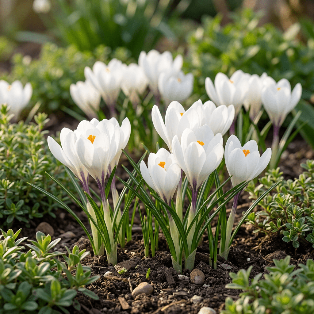 Krokus Weiß – Crocus online kaufen | 60 bis 240 Blumenzwiebeln, großblütig &amp; reinweiß – Wurzelwerk Design - Wurzelwerk Design