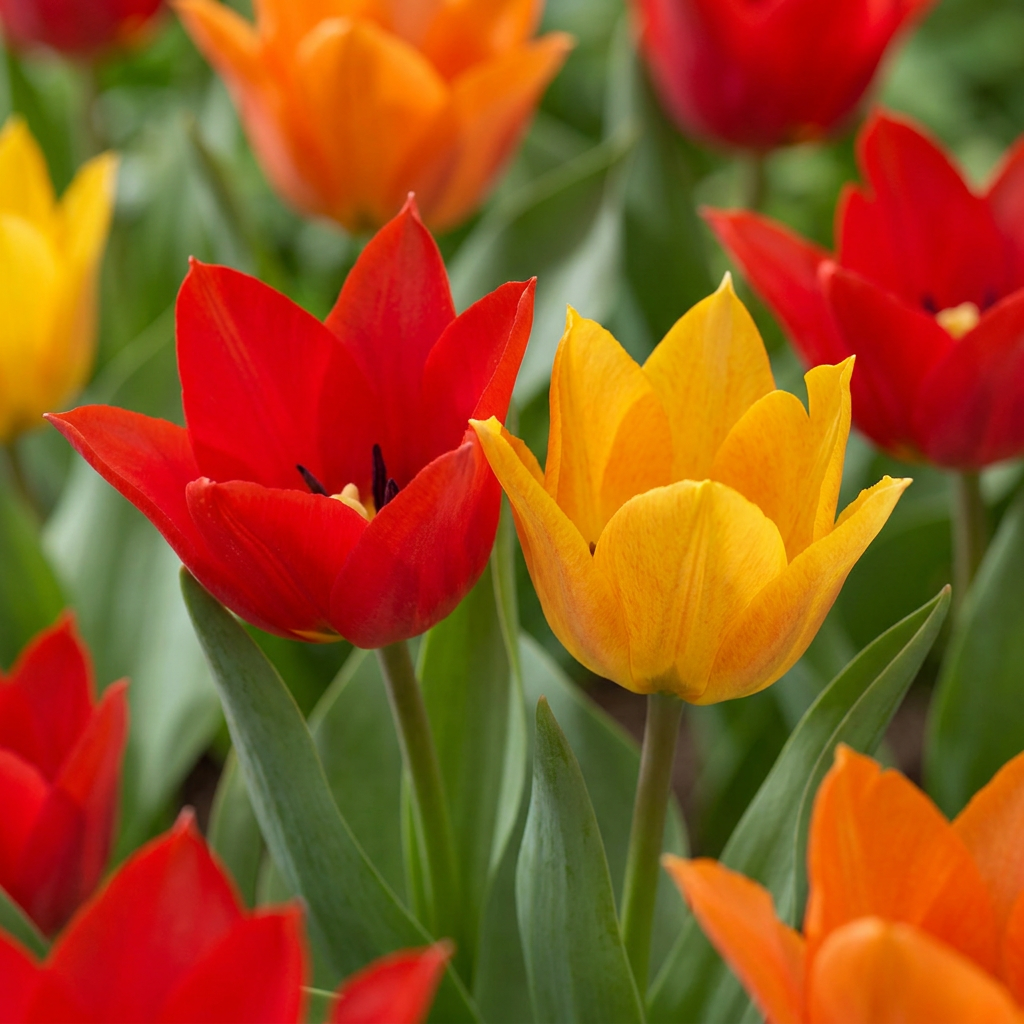 Wildtulpe Praestans Mischung – Tulipa praestans online kaufen | 50 bis 200 Blumenzwiebeln, mehrblütig &amp; verwildernd – Wurzelwerk Design