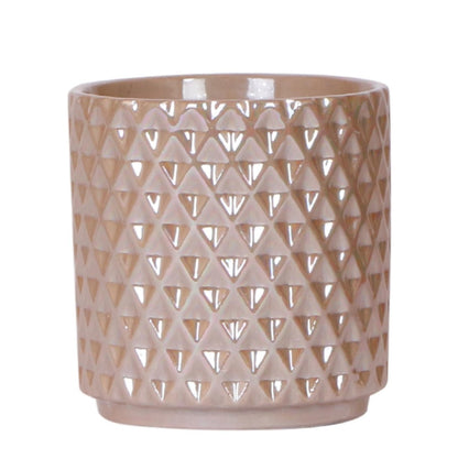 Diamond Pearl Dekotopf - Sand - Ø 9 cm - Wurzelwerk Design