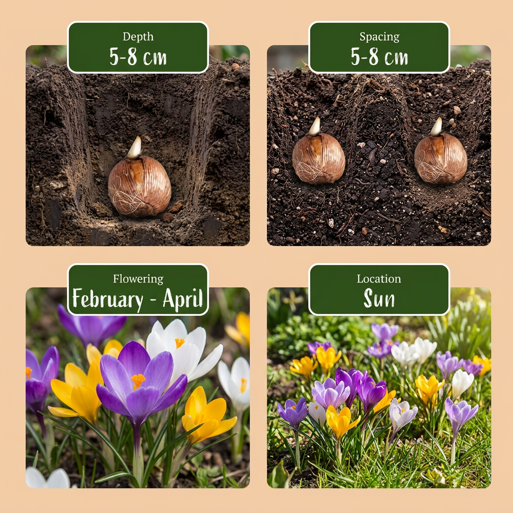Wildkrokus-Mischung – Crocus online kaufen | 50 bis 400 Blumenzwiebeln, zierlich &amp; früh – Wurzelwerk Design