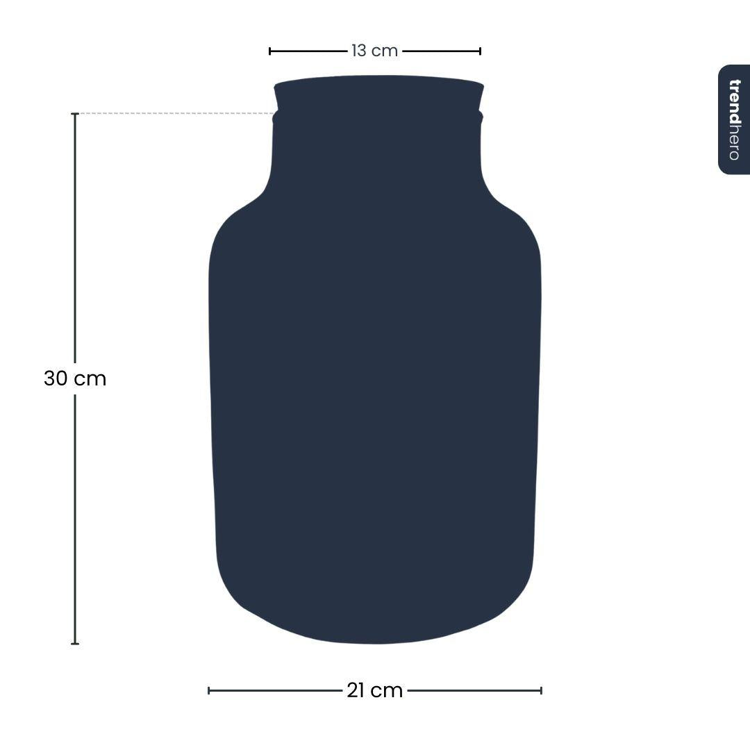 Terrariumflasche mit Beleuchtung, milchig, Ø 21 cm, 30 cm