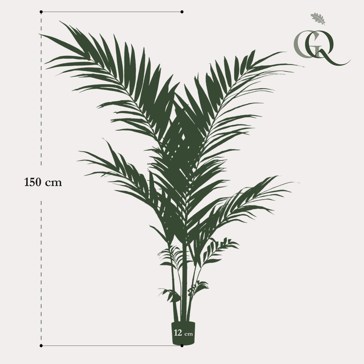 Everspring künstliche Kentia-Palme, 65cm bis 210cm, detailreiche grüne Pflanze für natürliche Raumdekoration