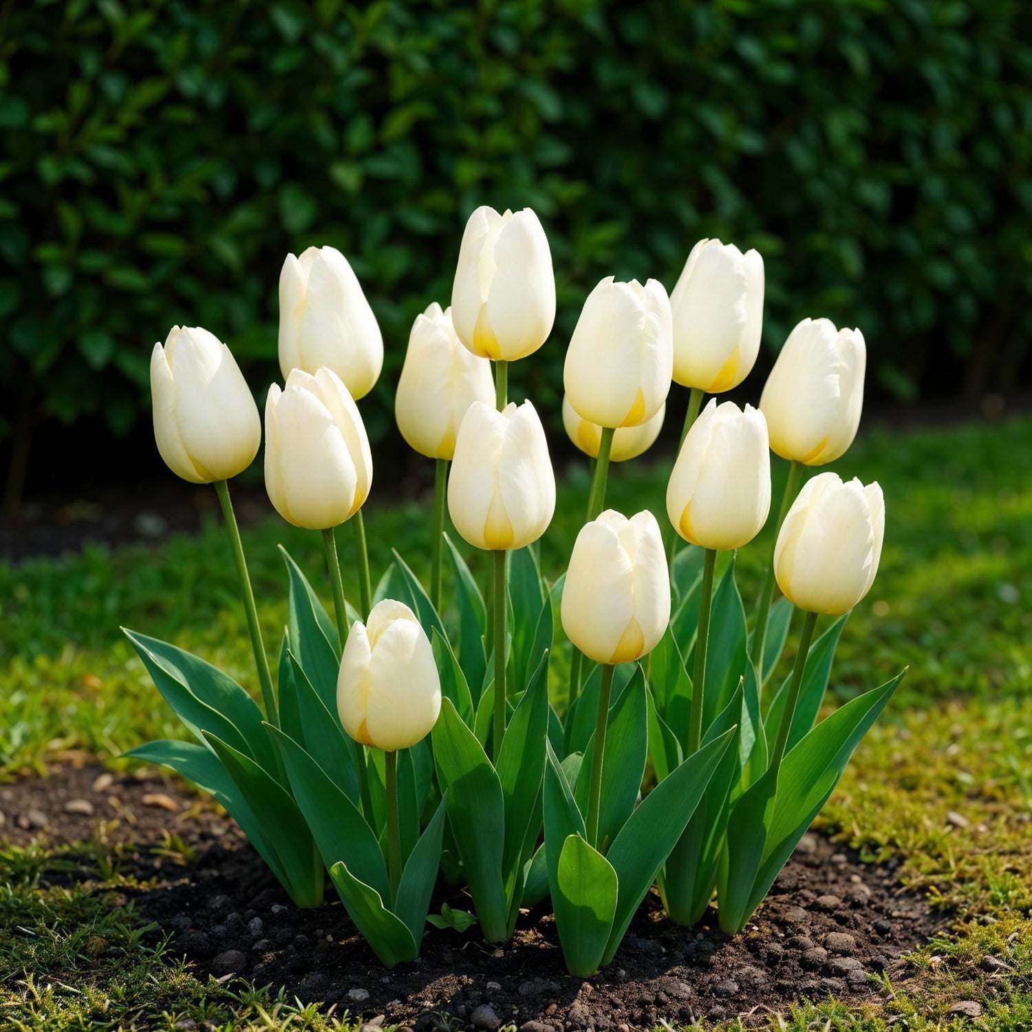 Blumenzwiebeln Tulp Triumph White von Everspring, 15 weiße, robuste Zwiebeln, Größe 11/12, XXL Pack, für den Garten.
