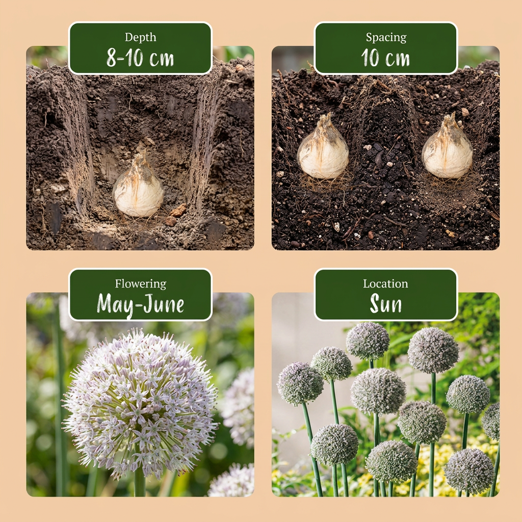 Zierlauch Ping Pong – Allium online kaufen | 40 bis 320 Blumenzwiebeln, weiße Kugeln &amp; niedrig – Wurzelwerk Design