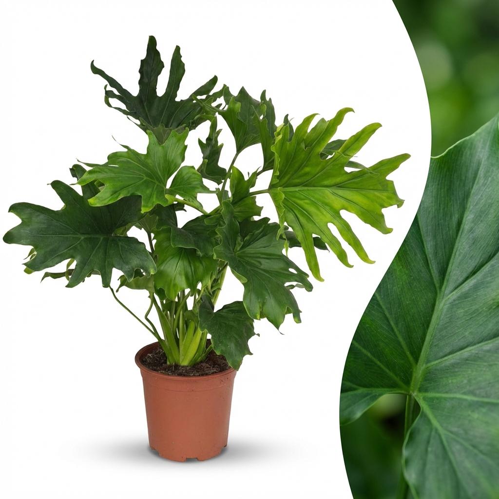 Philodendron Lickety Split kaufen | Zimmerpflanze – Topf Ø 19 cm, Höhe 70 cm - Wurzelwerk Design