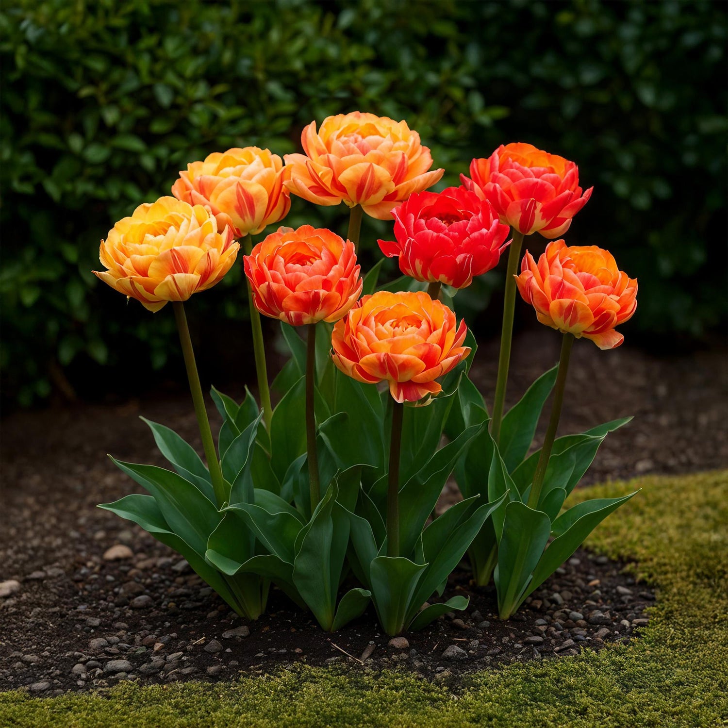 Everspring Blumenzwiebeln Tulp Gudoshnik Double, 12 Stück, doppelt blühende Tulpenzwiebeln, Größe 11/12, XXL Pack, Pflanzzwiebeln