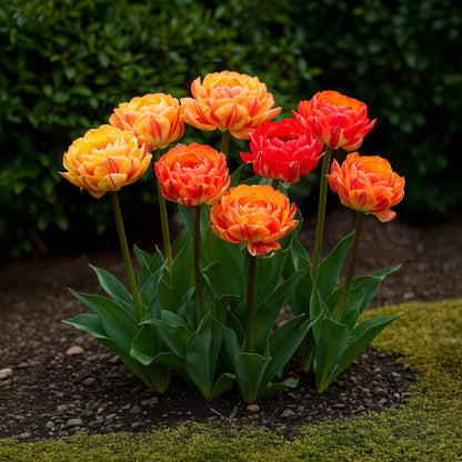 Everspring Blumenzwiebeln Tulp Gudoshnik Double, 12 Stück, doppelt blühende Tulpenzwiebeln, Größe 11/12, XXL Pack, Pflanzzwiebeln