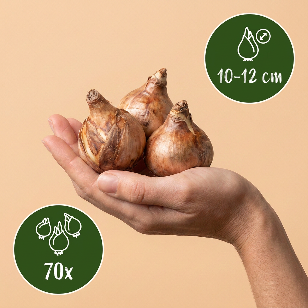 Gelbe Narzisse – Narcissus online kaufen | 70 bis 560 Blumenzwiebeln, klassisch goldgelb – Wurzelwerk Design