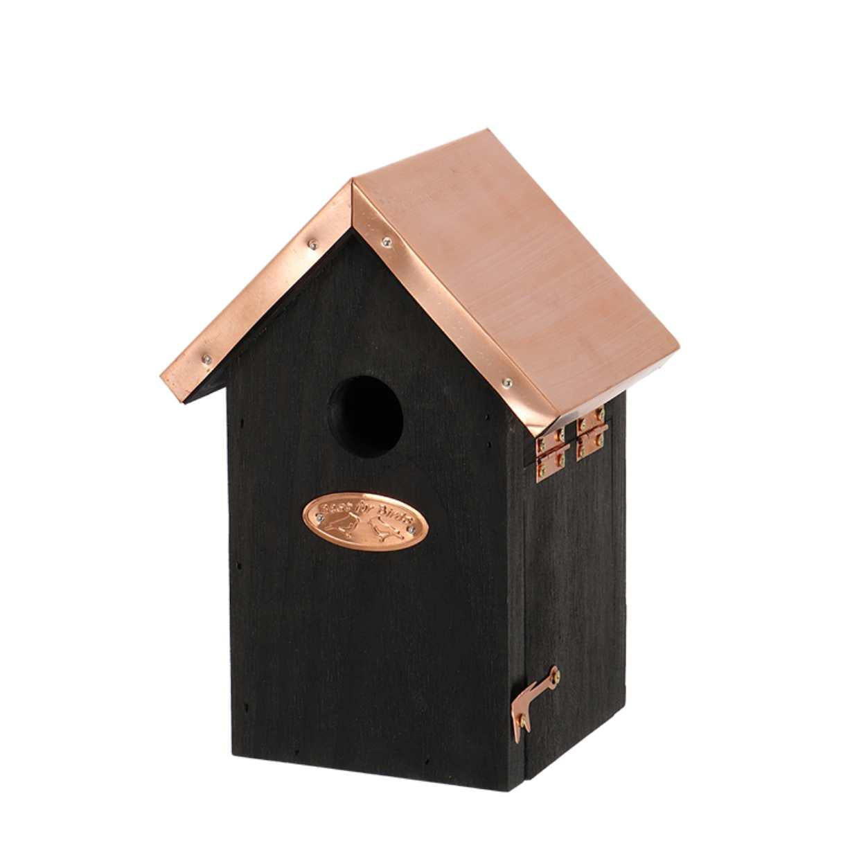 Vogelhaus Zaunkönig - Nistkasten Schwarzkupfer - Wurzelwerk Design