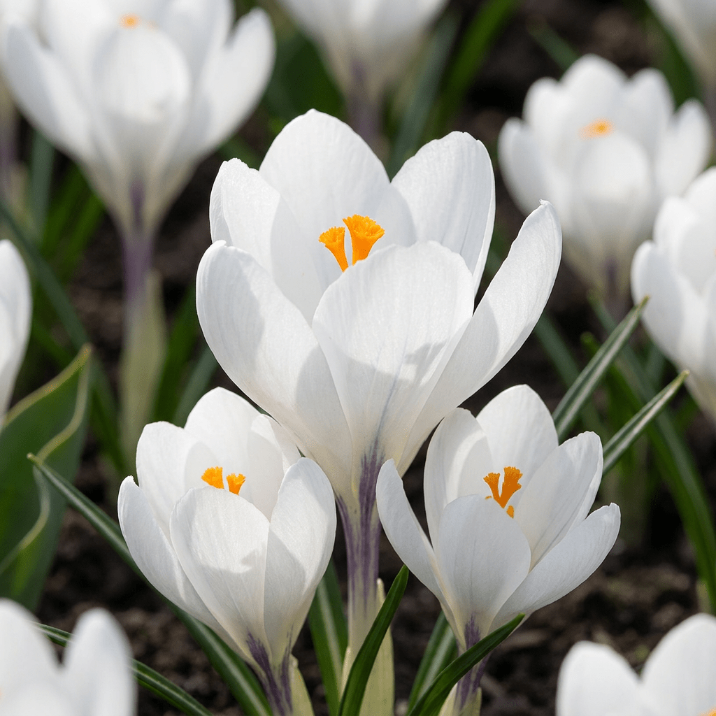 Krokus Weiß – Crocus online kaufen | 60 bis 240 Blumenzwiebeln, großblütig &amp; reinweiß – Wurzelwerk Design - Wurzelwerk Design