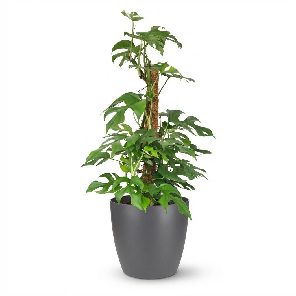 Monstera Minima Moosstab kaufen | Mini-Fensterblatt – Topf Ø 19 cm, Höhe 90 cm - Wurzelwerk Design