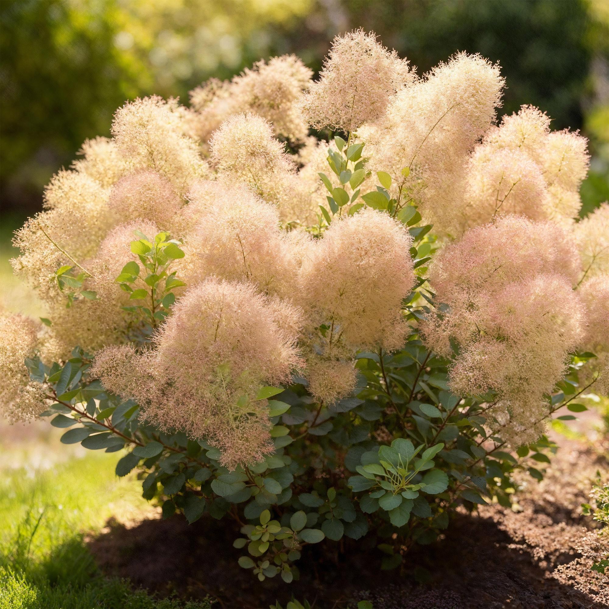 Everspring Cotinus coggygria ‘Young Lady’ Perückenstrauch, 35 cm, grüne Blätter, junge Pflanze in Topf, Gartenpflanze