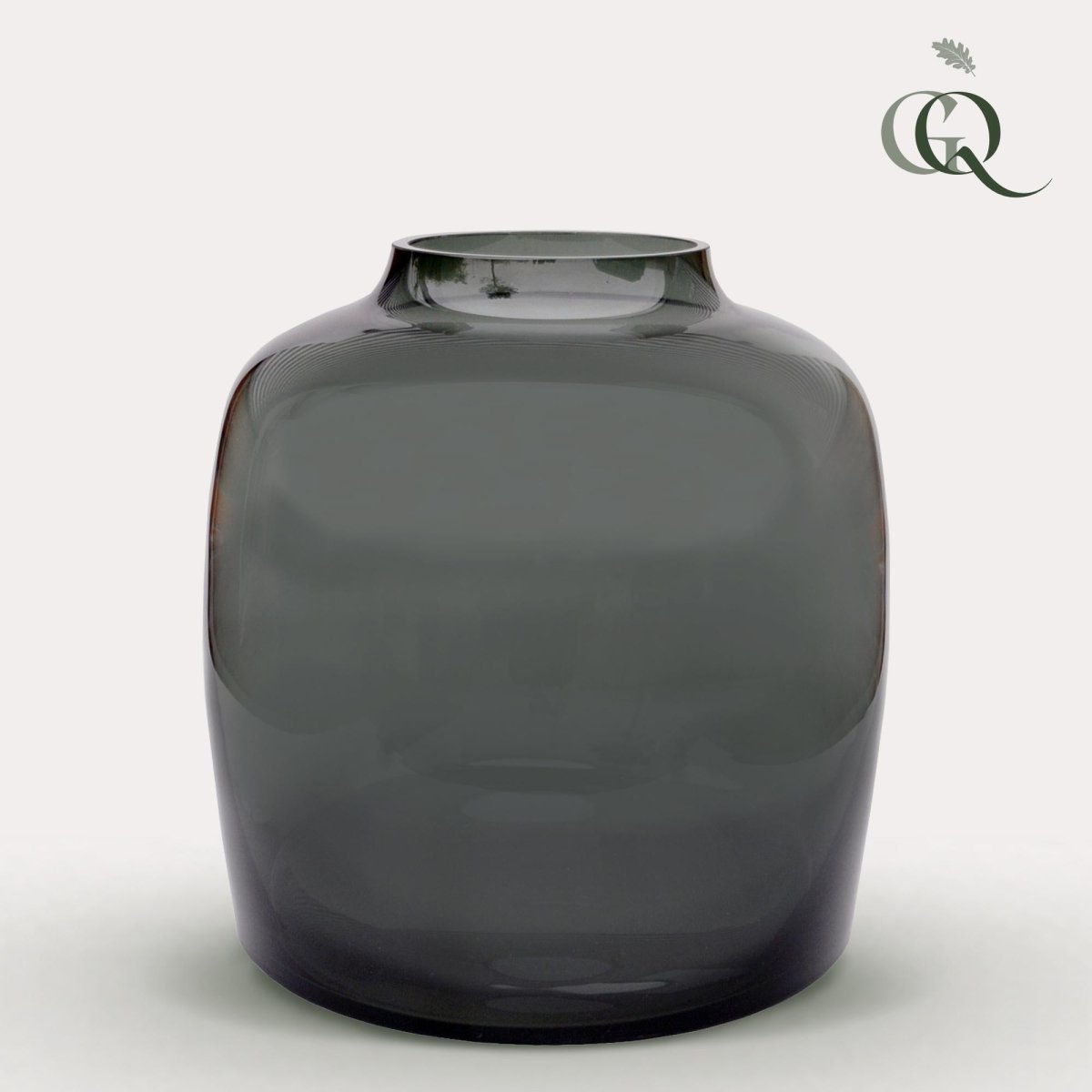 Vase Glas - Bartica Grau - M - H35 x B25 - Wurzelwerk Design
