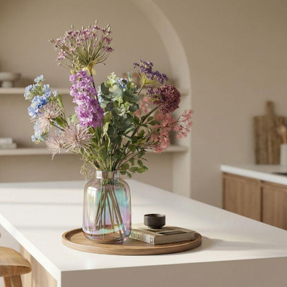 Kunstblumenstrauß - Purple Bloom Deluxe - Real Touch - 10 Stiele - ↑ 90 cm