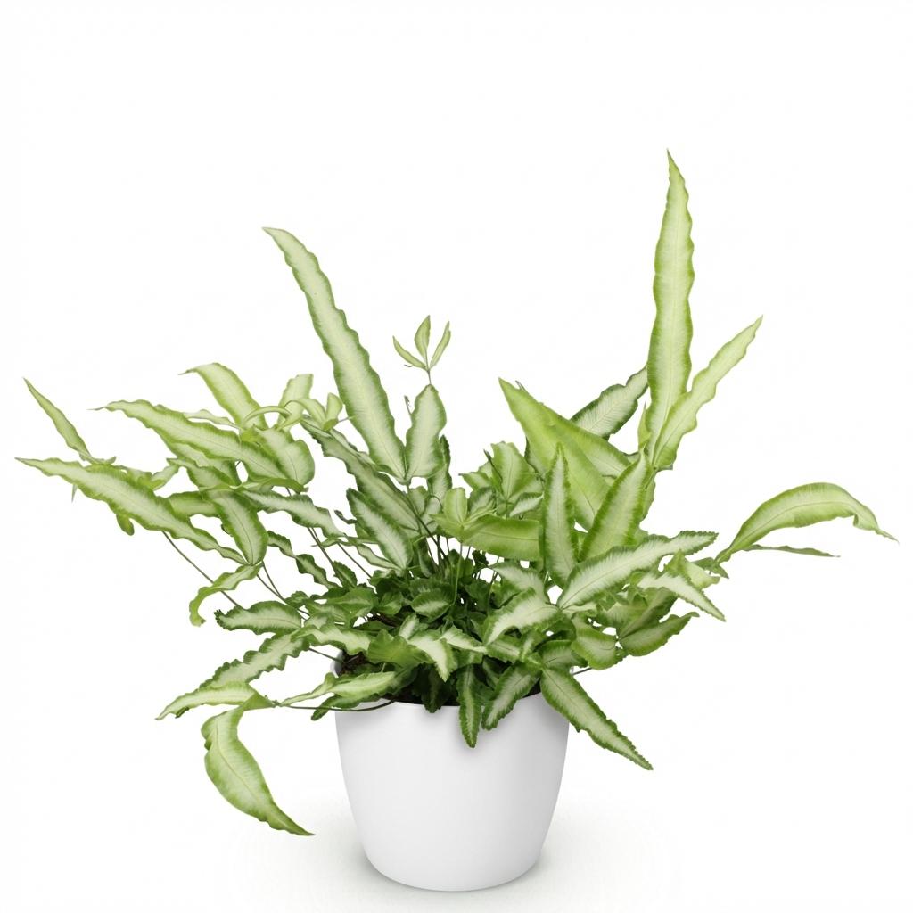 Schwertfarn kaufen | Pteris cretica Albolineata – Topf Ø 12 cm, Höhe 20 cm - Wurzelwerk Design