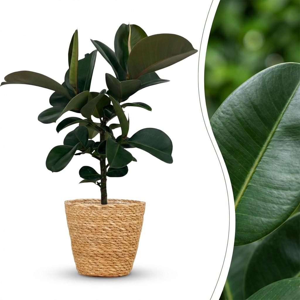 Gummibaum kaufen | Ficus Elastica Cloe – Topf Ø 19 cm, Höhe 65 cm