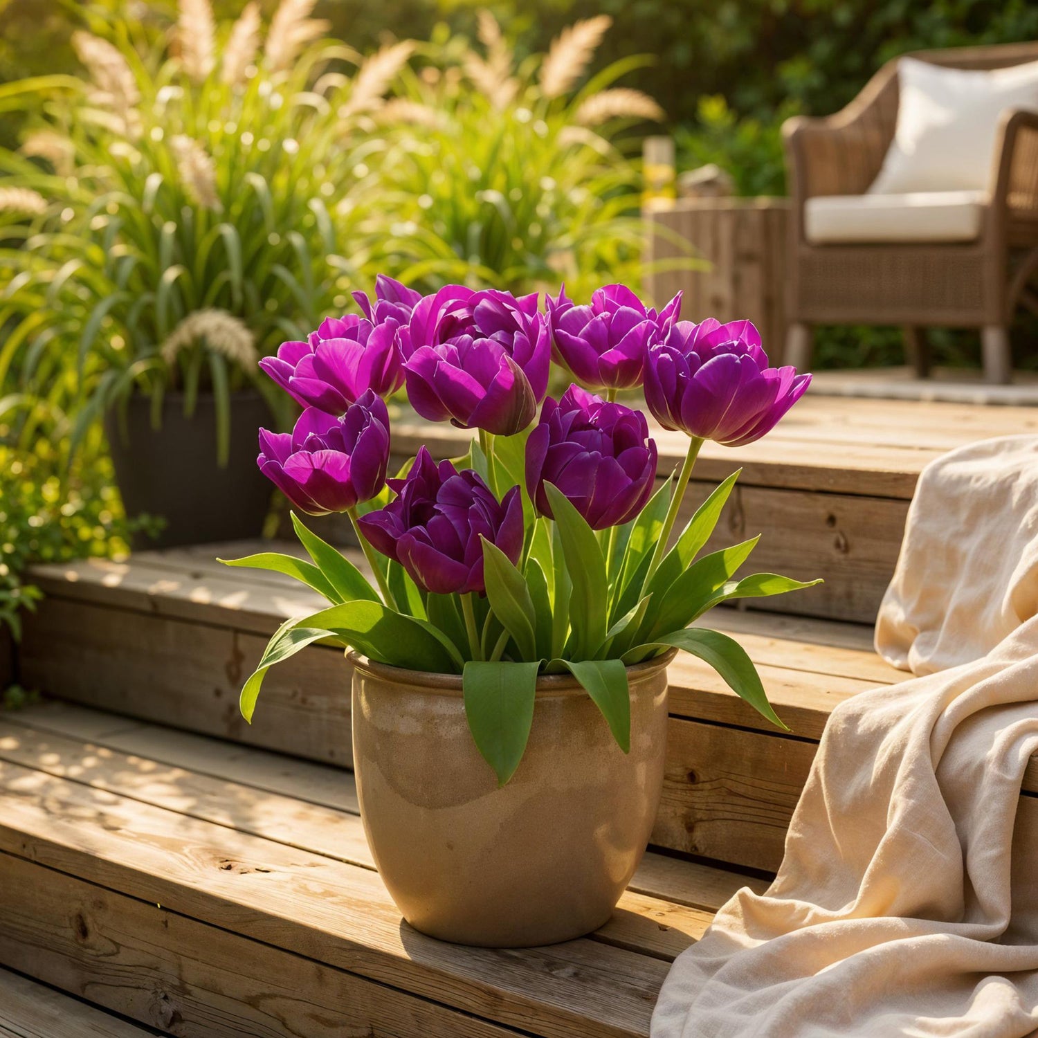 Everspring Tulpenzwiebeln Double Lilac in Lila, 50 Stück, Zwiebelgröße 11/12, XXL Pack, frische Frühlingsblumen.