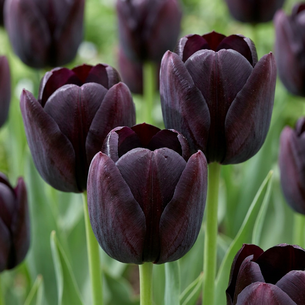 Schwarze Tulpe – Tulipa online kaufen | 35 bis 280 Blumenzwiebeln, tiefdunkelviolett &amp; elegant – Wurzelwerk Design