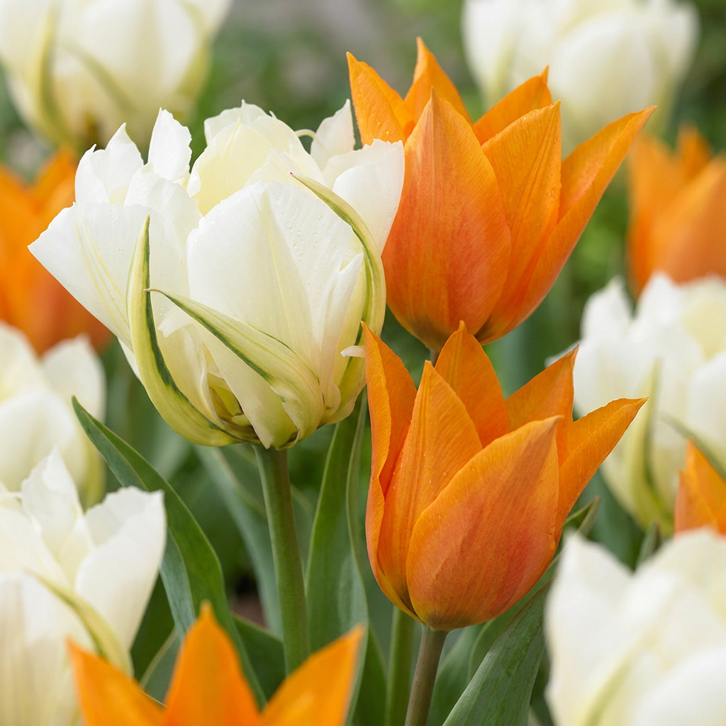 Tulpe Sunbath – Tulipa online kaufen | 15 bis 120 Blumenzwiebeln, Gelb-Weiß &amp; leuchtend – Wurzelwerk Design
