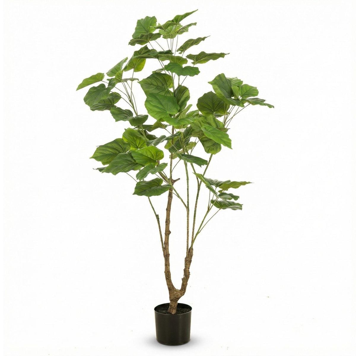 Künstlicher Ficus-Schirmbaum, 125 cm, Everspring, detailreiche, grüne Kunstpflanze mit natürlichen Blättern, ideal für Innenräume