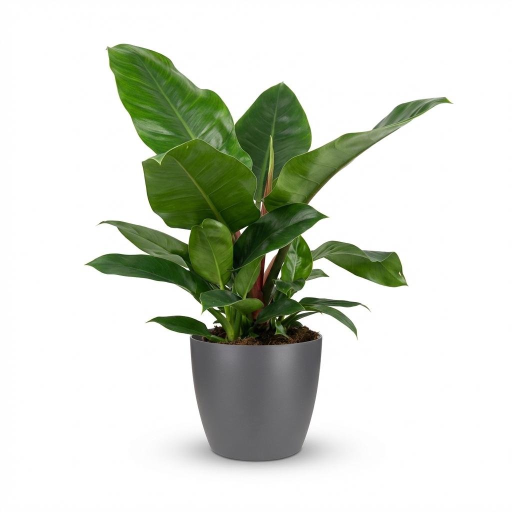 Philodendron Imperial Green kaufen | Zimmerpflanze – Topf Ø 19 cm, Höhe 65 cm - Wurzelwerk Design