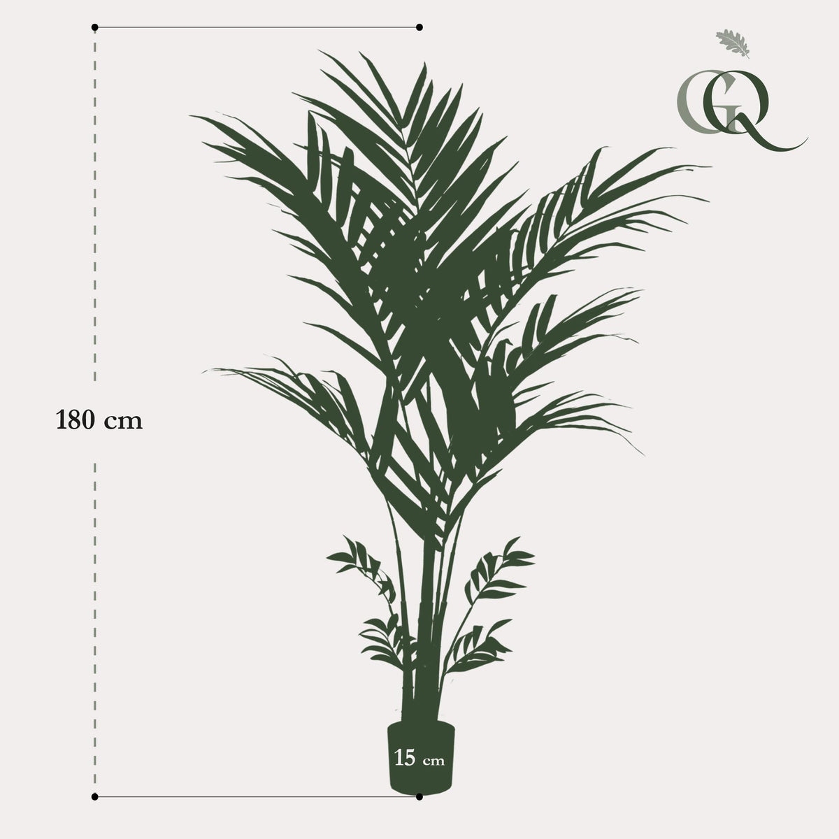 Künstliche Kentia-Palme von Everspring, 65cm bis 210cm hoch, detailreiche grüne Pflanze für Naturlook in Innenräumen