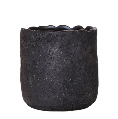 Moon Dekotopf - Schwarz - Ø 9 cm - Wurzelwerk Design