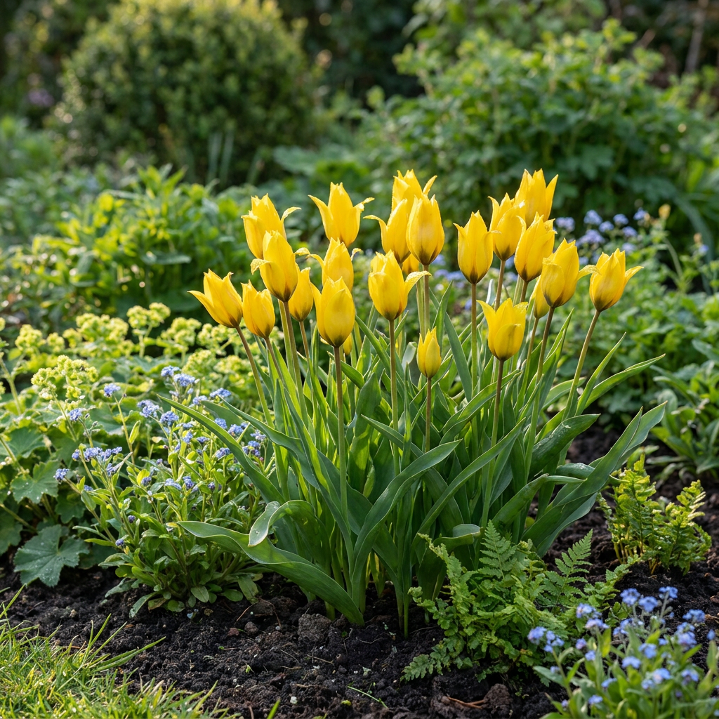 Weinbergstulpe – Tulipa sylvestris online kaufen | 20 bis 160 Blumenzwiebeln, gelb, duftend &amp; verwildernd – Wurzelwerk Design