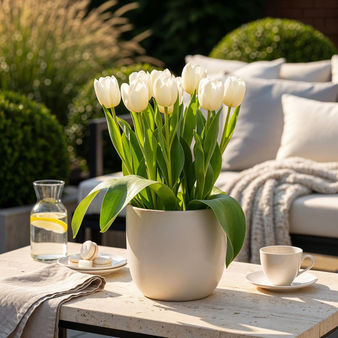 Weiße Blumenzwiebeln Triumph Tulpen von Everspring, 15 Stück, robuste Zwiebeln Größe 11/12 für langlebige Frühlingsblumen.