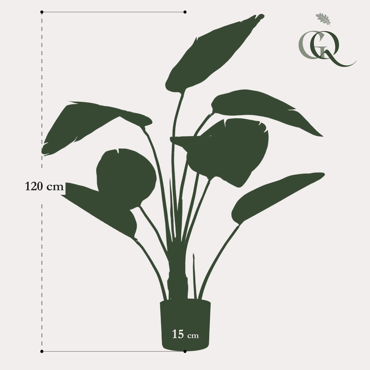 Kunstpflanze Strelitzia Nicolai von Everspring, Paradiesvogelblume, in verschiedenen Größen, detailreiche Nachbildung, grün und lebendig.
