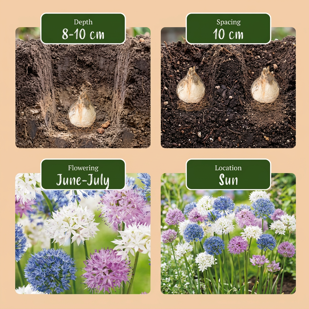 Zierlauch-Mischung Buzzing Beauties – Allium online kaufen | 15 bis 120 Blumenzwiebeln, Bienenmischung – Wurzelwerk Design