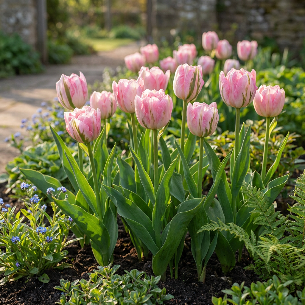 Gefüllte Tulpe Rosa – Tulipa Double Pink online kaufen | 24 bis 96 Blumenzwiebeln, gefüllt &amp; päonienartig – Wurzelwerk Design