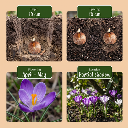 Blumenzwiebel-Mischung Schattengarten – online kaufen | 50 bis 400 Zwiebeln für schattige Bereiche – Wurzelwerk Design