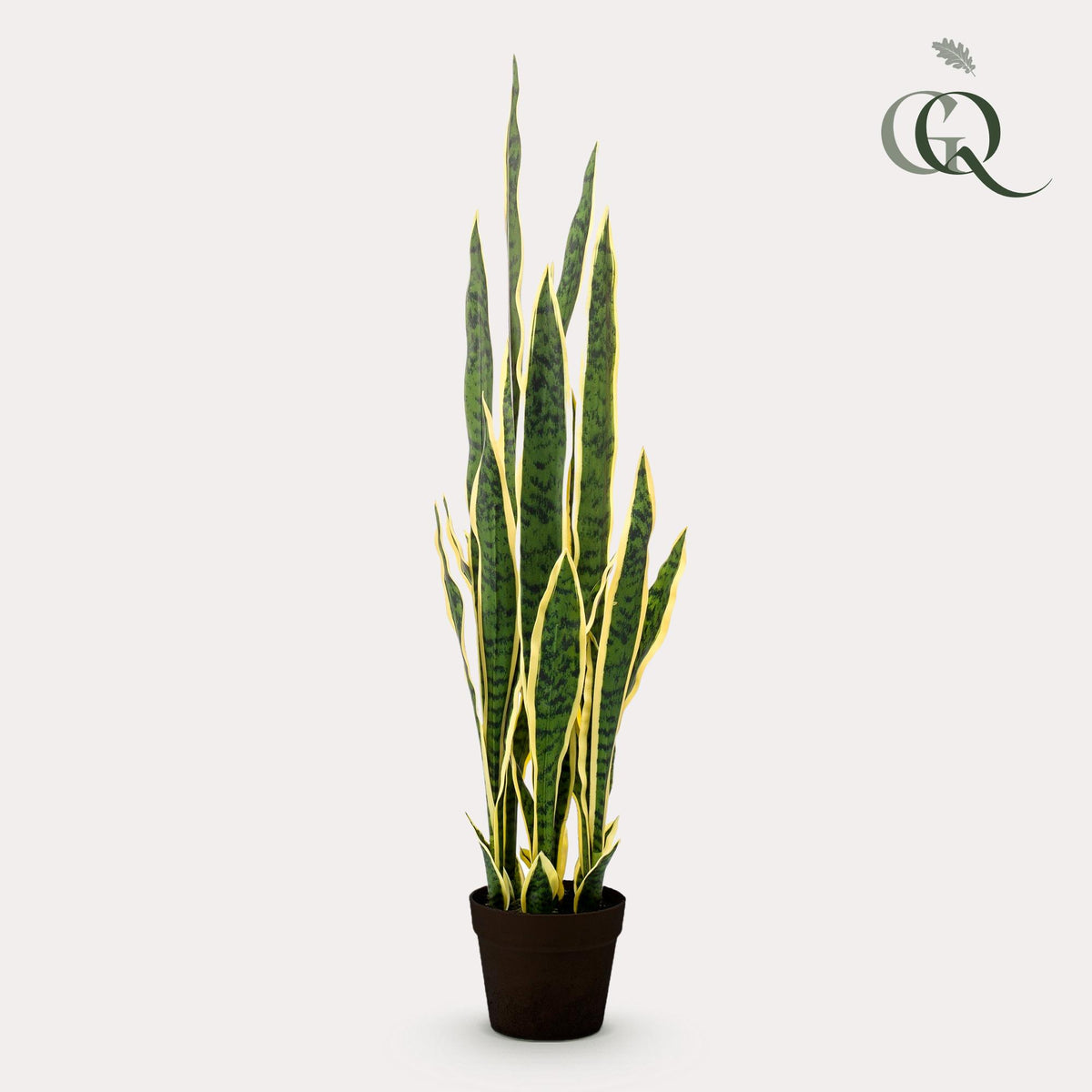 Kunstpflanze Sansevieria trifasciata, 97 cm, Everspring, realistisch aussehende Frauenzunge im Topf, grüne Blätter.